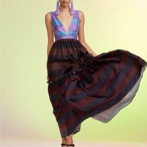 NWT Cynthia Rowley Juna Silk Striped Dress